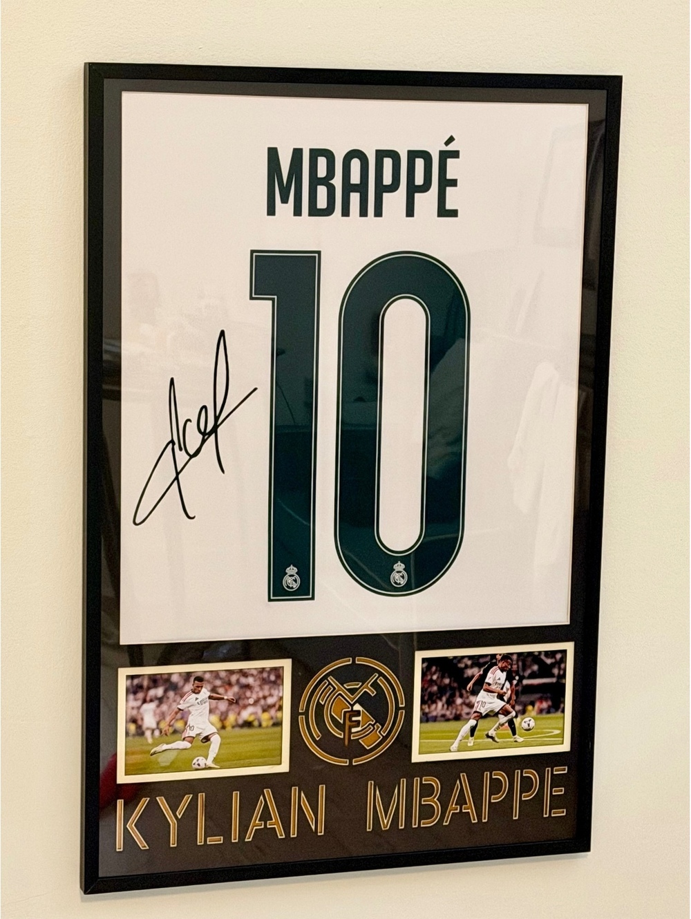 Kylian Mbappe Real Madrid 2026/27 Framed Jersey β Printed Signature